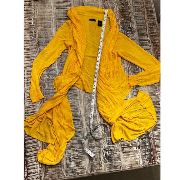 Unique Sunflower Yellow Long Wrap Cardigan Shawl - Picture 9 of 9